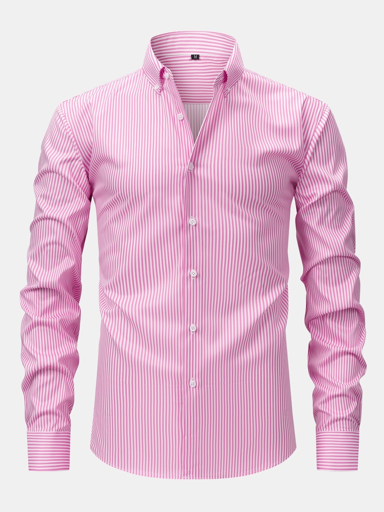 Men's Striped Long Sleeve Button Shirt