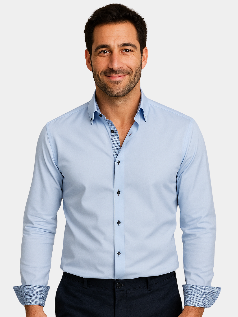 Men's Lightweight Elegant Contrast Shirt
