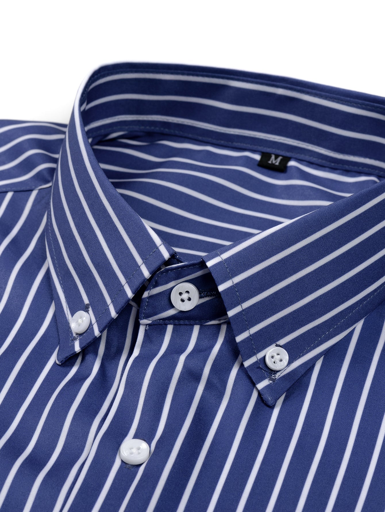 Men's Striped Long Sleeve Button Shirt