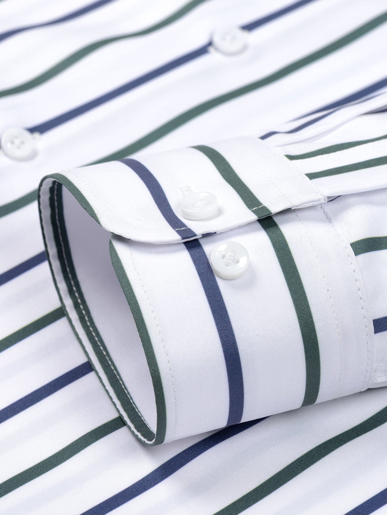 Men's Striped Long Sleeve Button Shirt