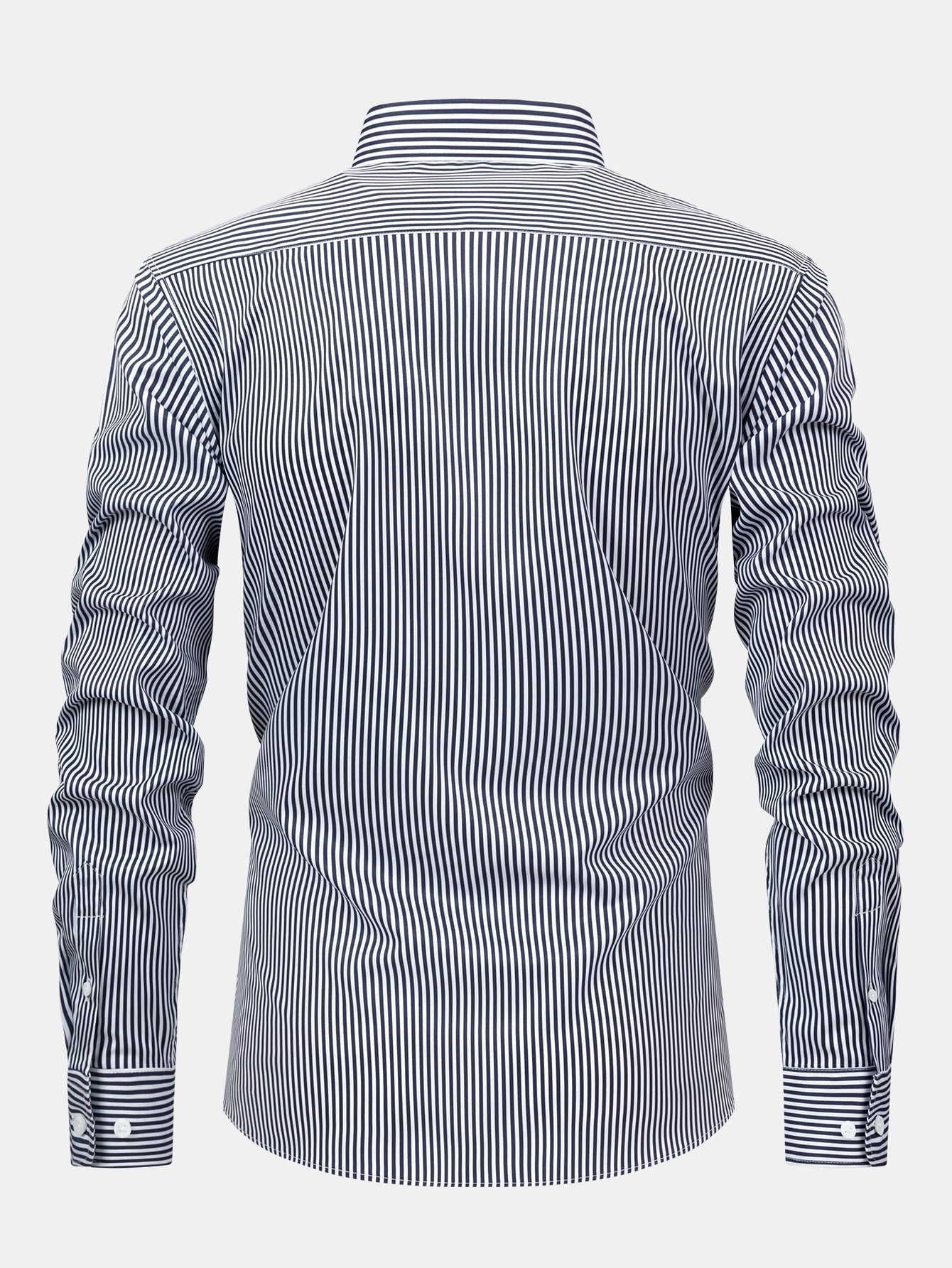Men's Striped Long Sleeve Button Shirt