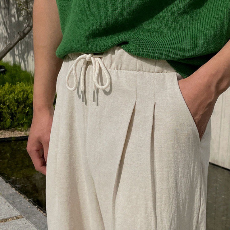 Men's Linen Drawstring Pants