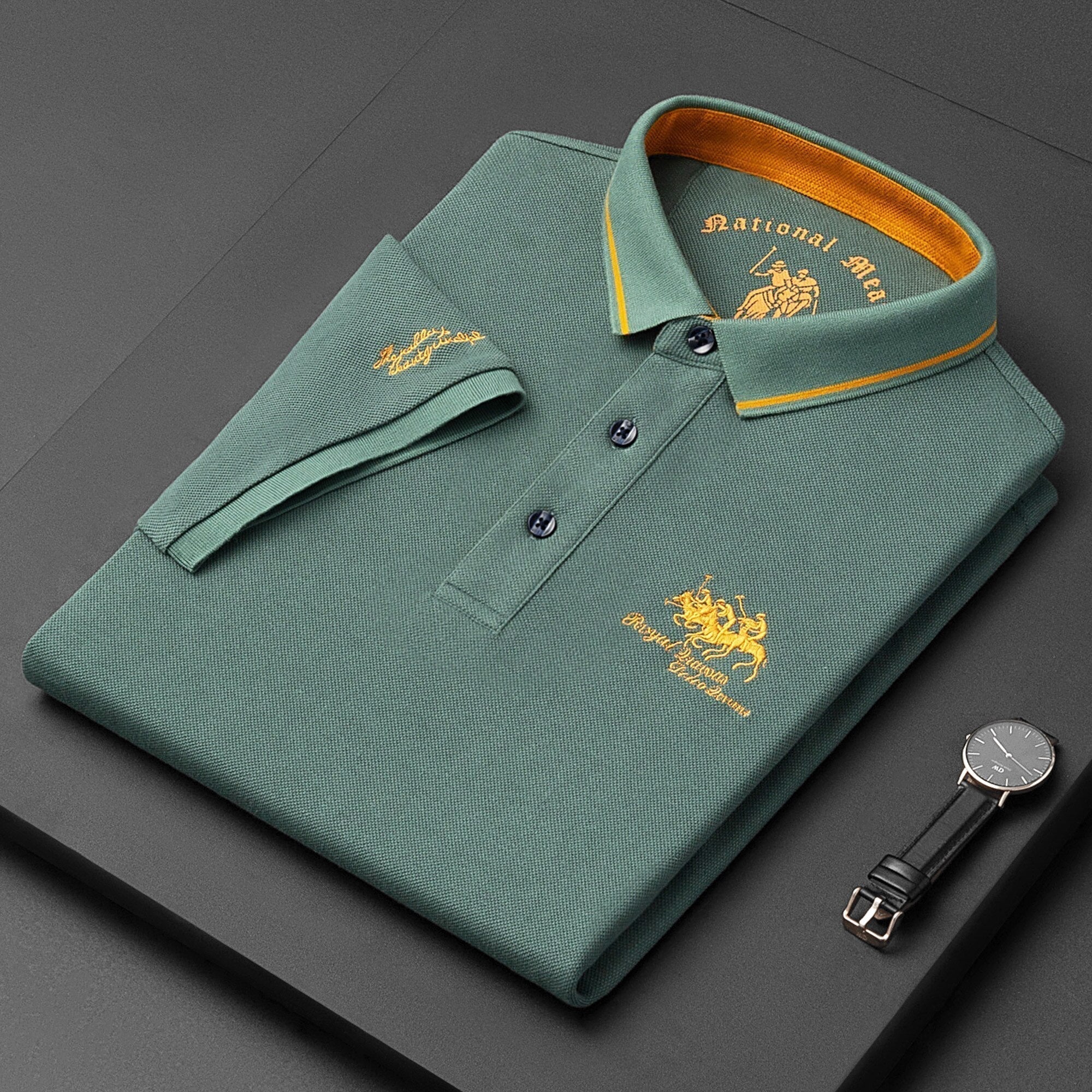 Men's Contrast Collar Polo