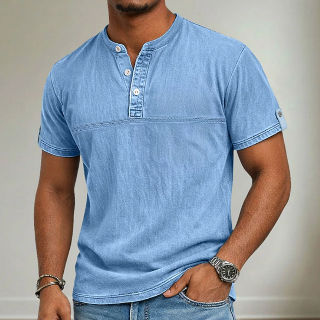 Men's Mao Collar Shirt