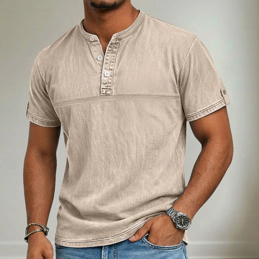 Men's Mao Collar Shirt
