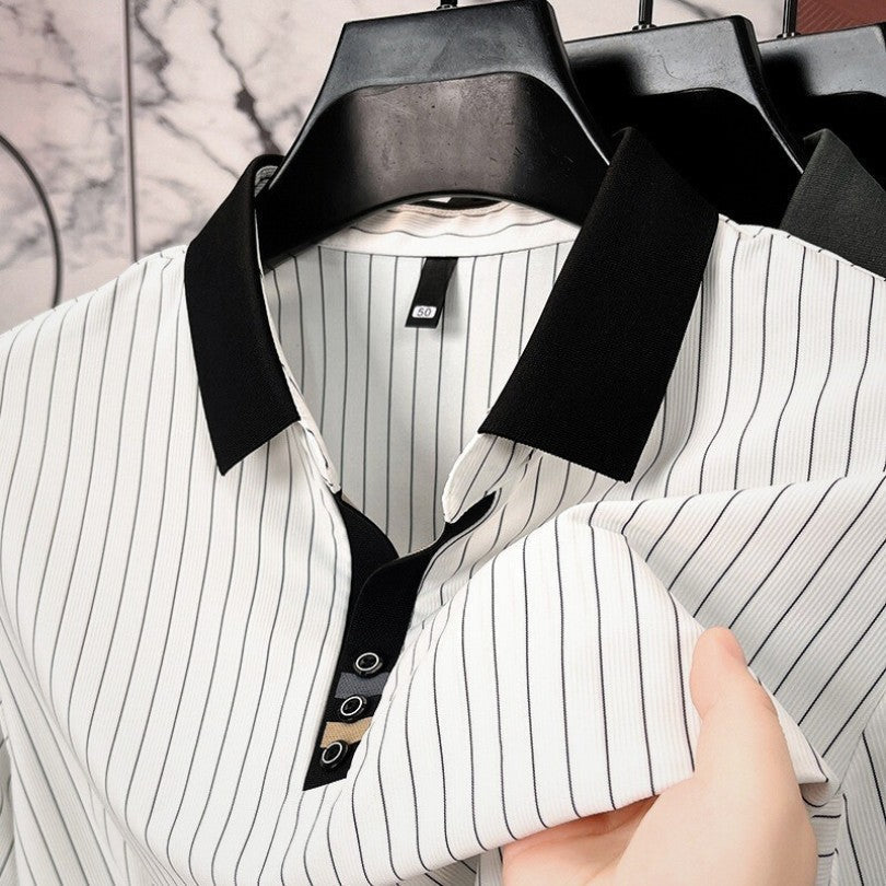 Men's Refined Striped Polo