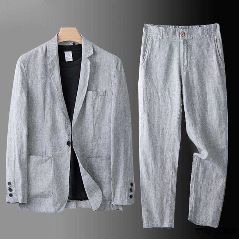 Men's Linen Suit Set
