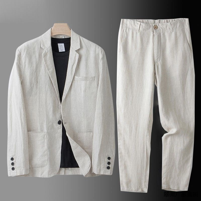 Men's Linen Blend Suit