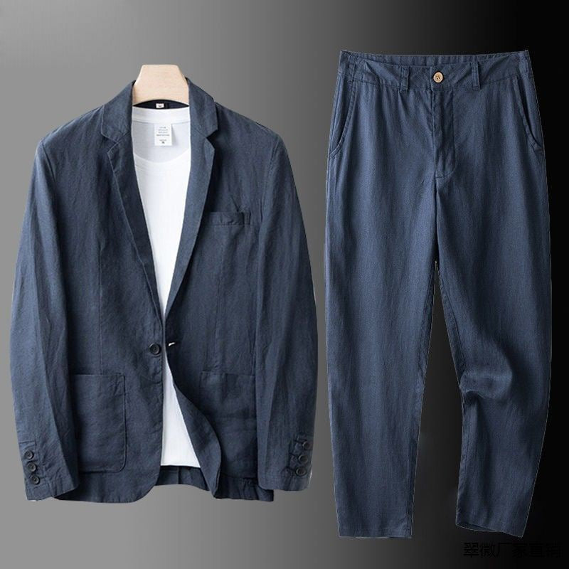 Men's Linen Suit Set