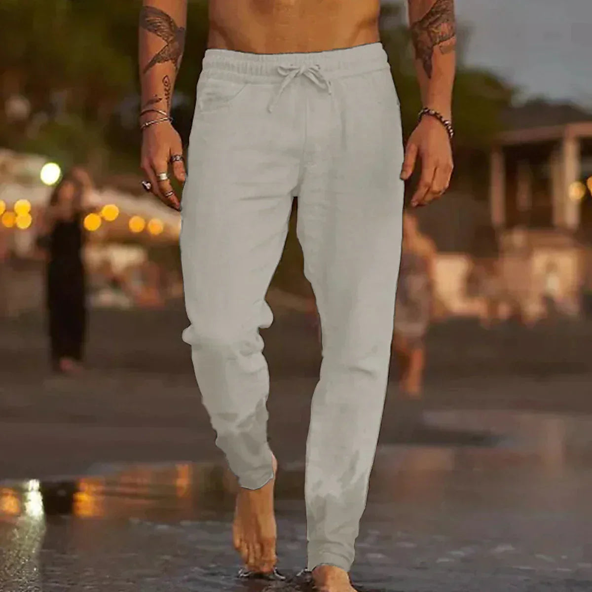 Men's Linen Beach Pants