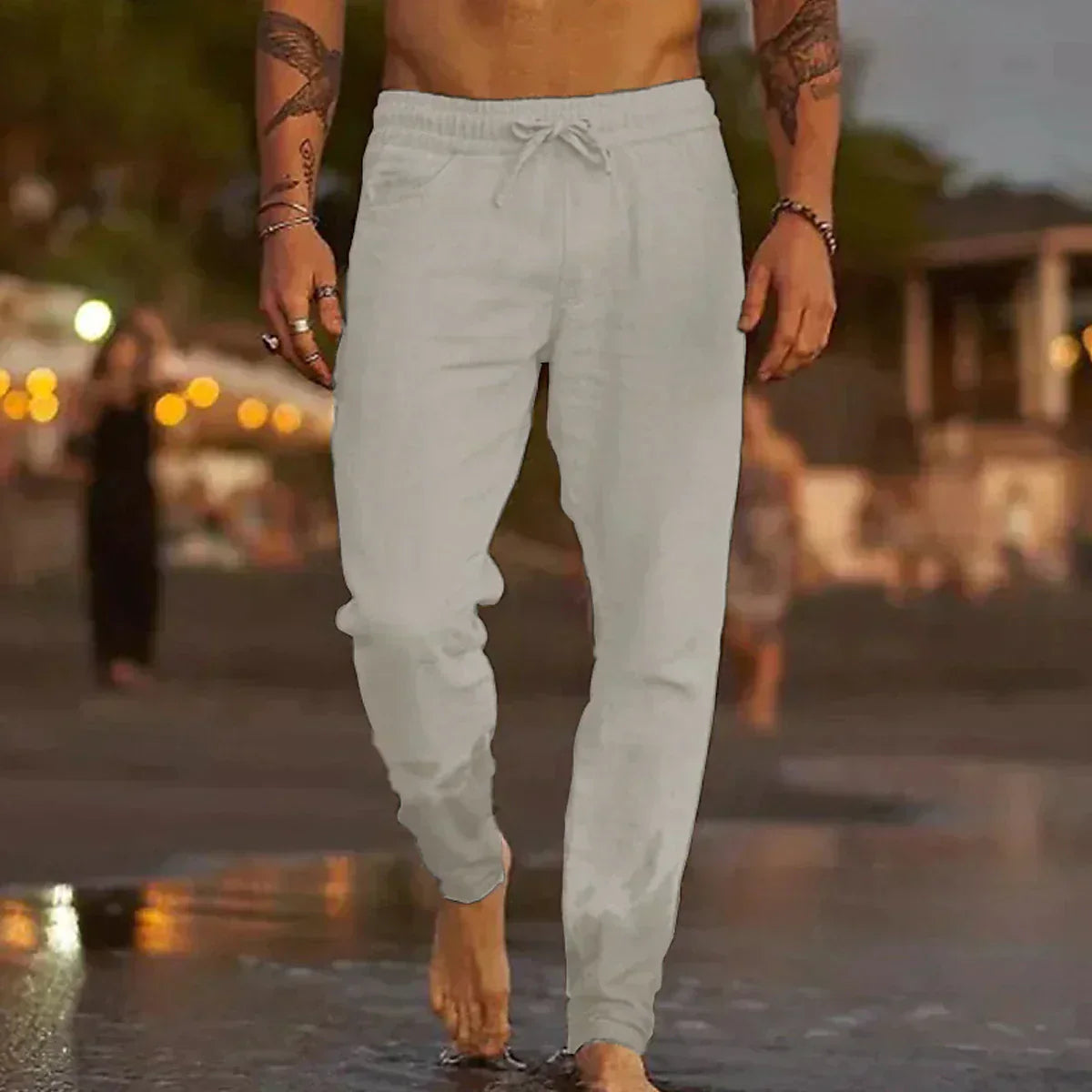 Men's Linen Beach Pants