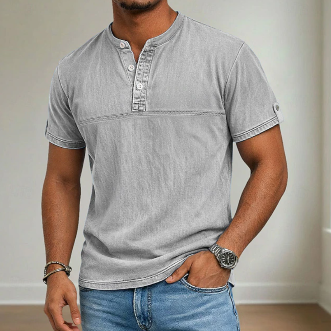 Men's Mao Collar Shirt