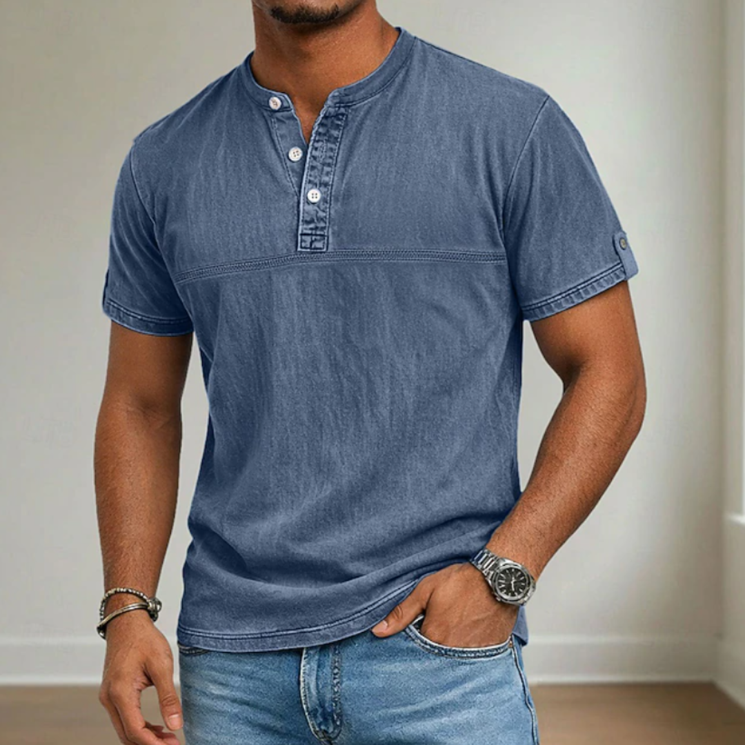 Men's Mao Collar Shirt