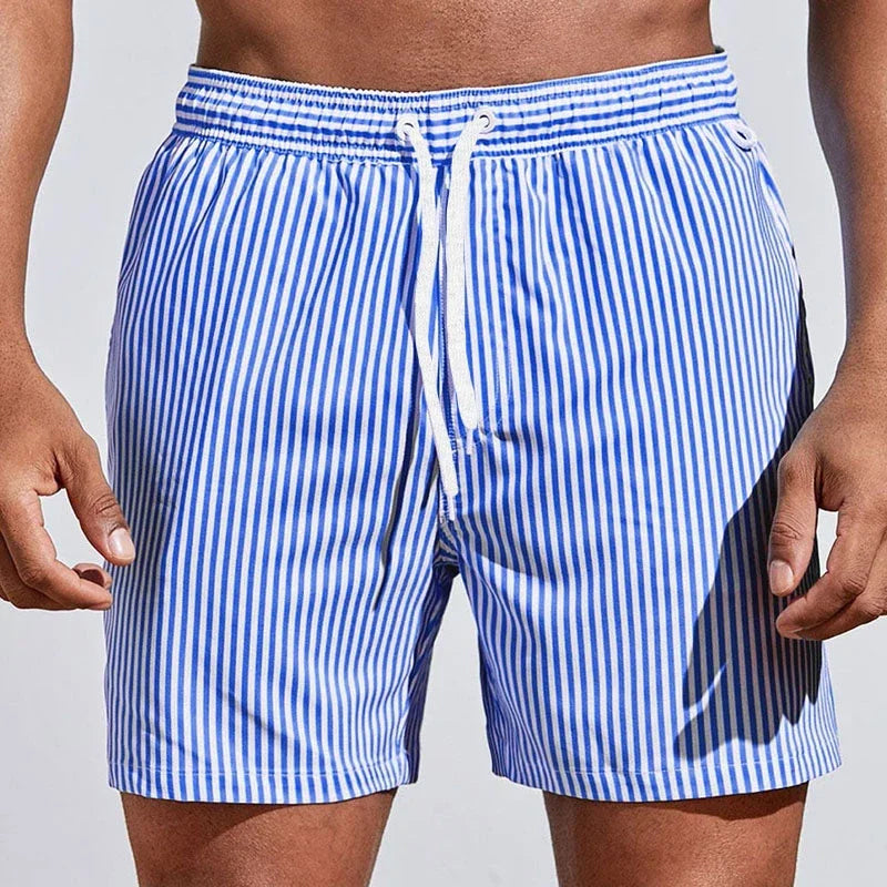 Men's Striped Swim Shorts