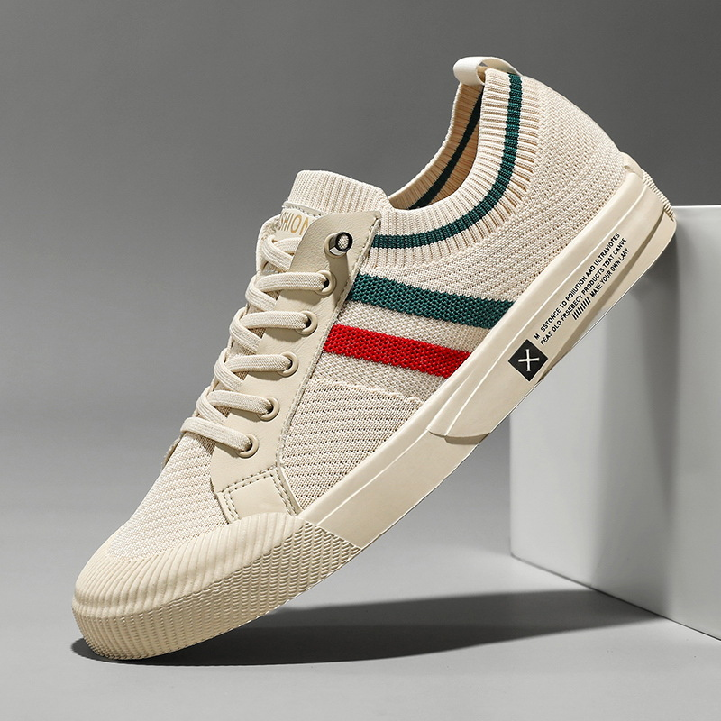 Men's Retro Stripe Minimalist Sneakers