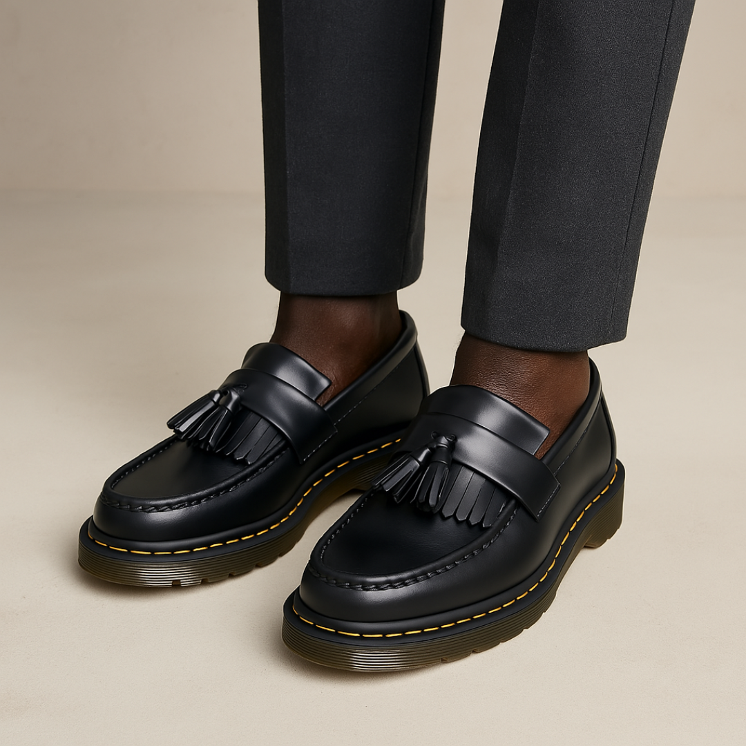 Men's Brown Leather Loafers With Tassel Detail - Comfortable Slip-On Shoes for Casual and Formal Wear