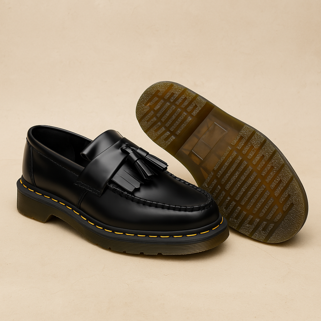 Men's Brown Leather Loafers With Tassel Detail - Comfortable Slip-On Shoes for Casual and Formal Wear