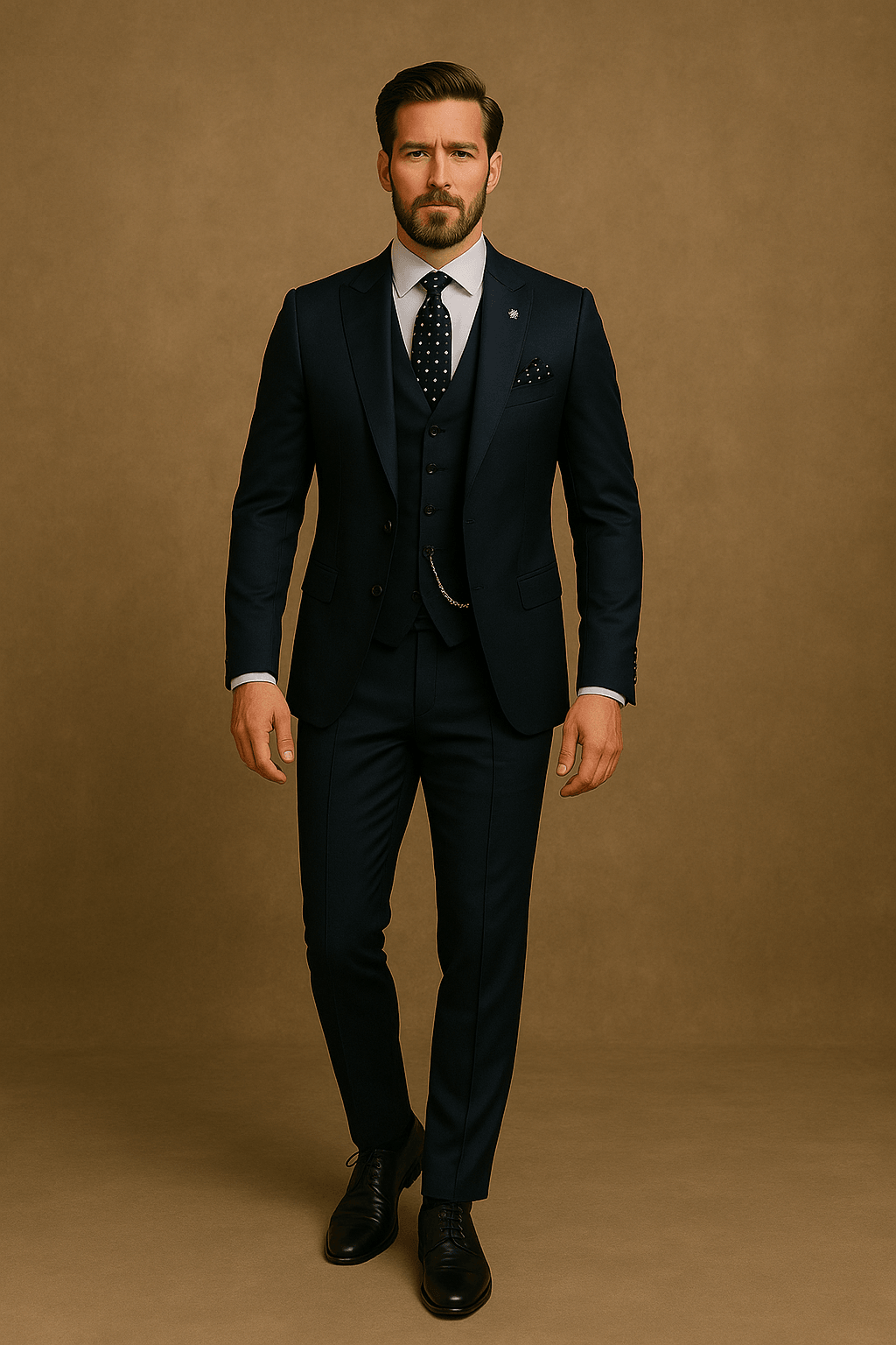 Men's Slim Fit 3-Piece Suit - Blazer, Waistcoat and Trousers Set