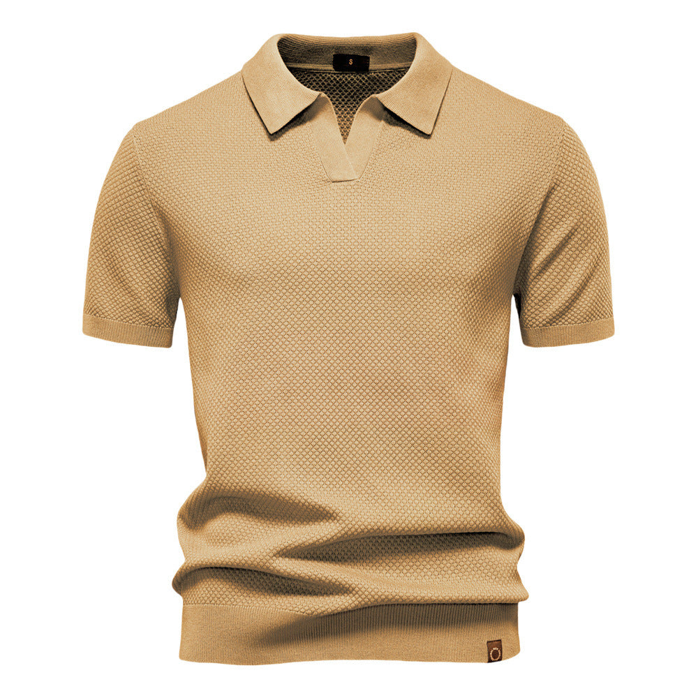 Men's Textured Knit Polo