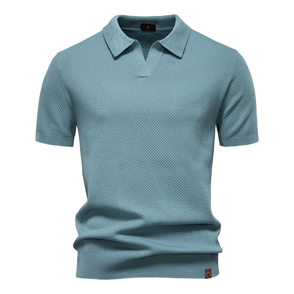 Men's Textured Knit Polo