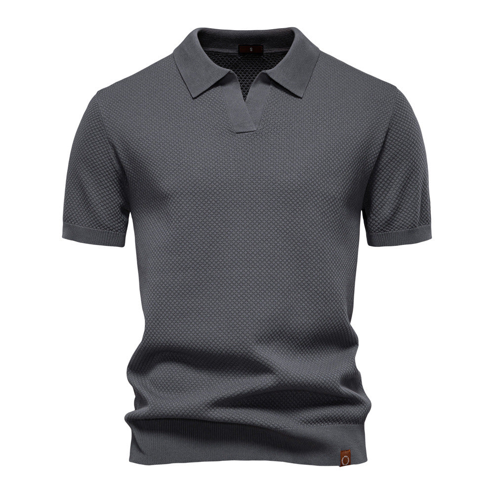 Men's Textured Knit Polo