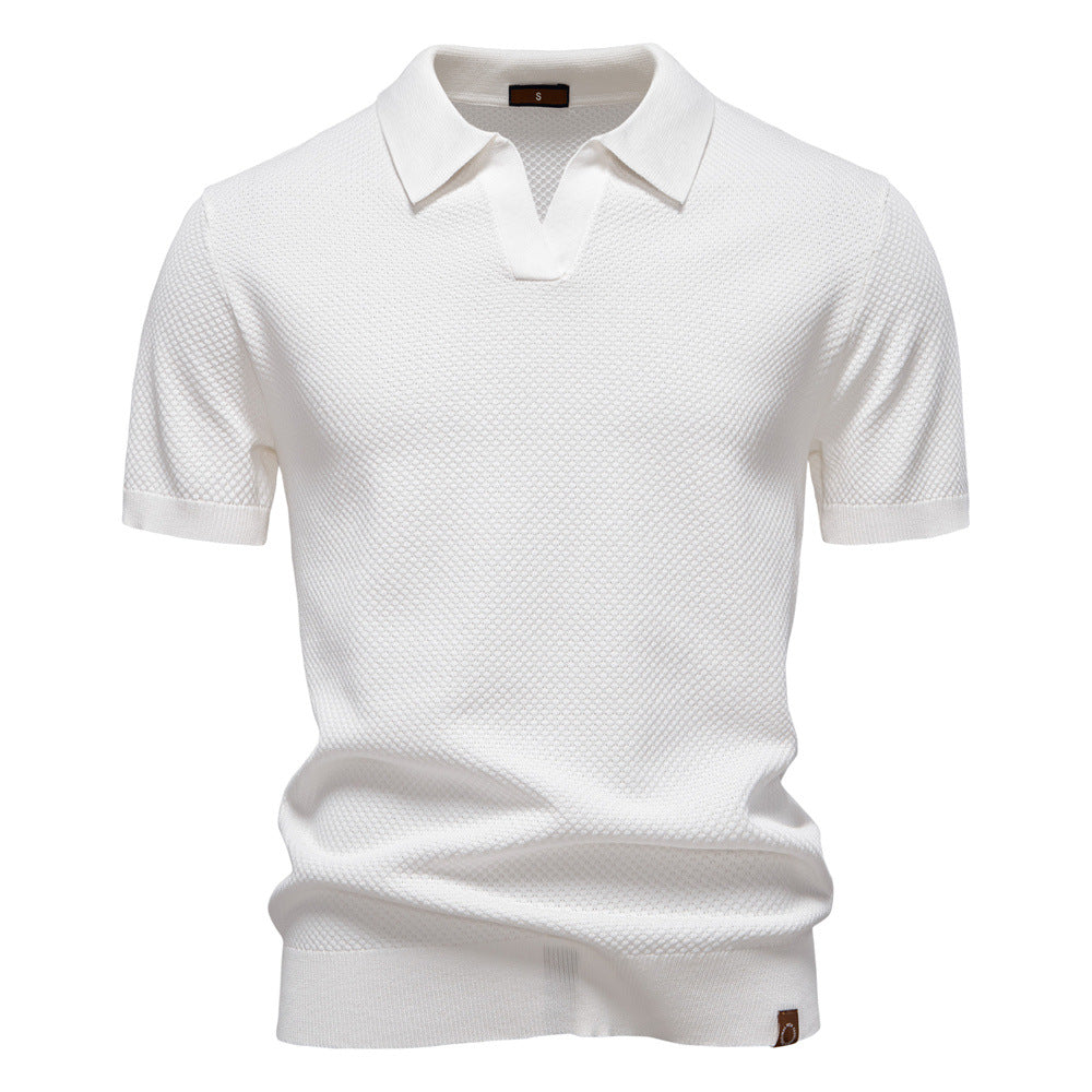Men's Textured Knit Polo