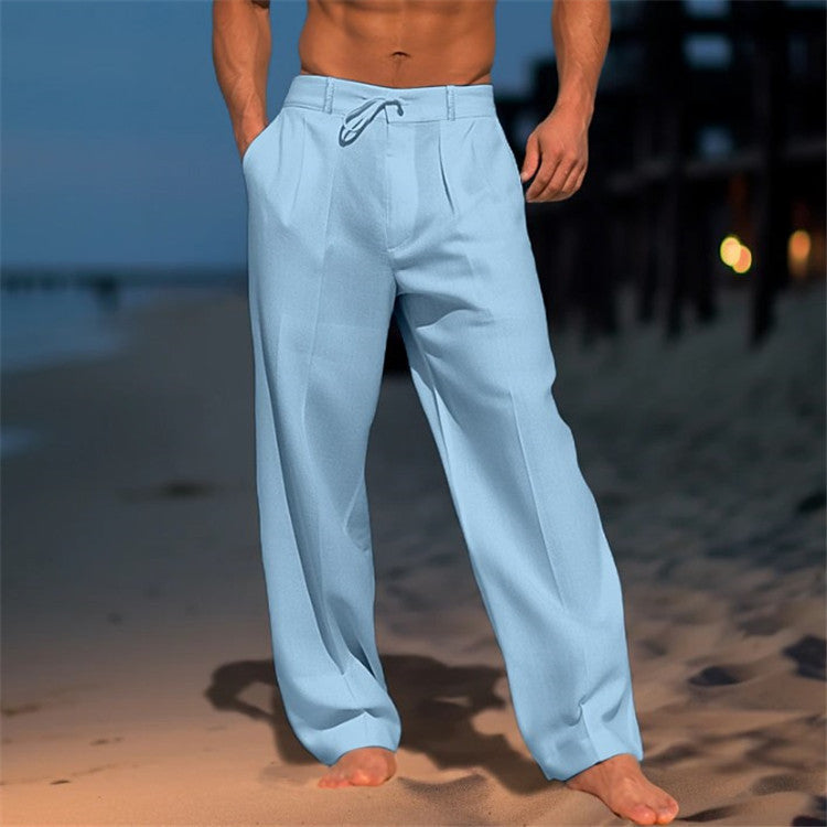 Men's Lightweight Relaxed Fit Drawstring Trousers