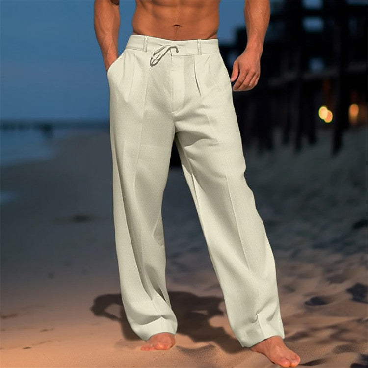 Men's Lightweight Relaxed Fit Drawstring Trousers