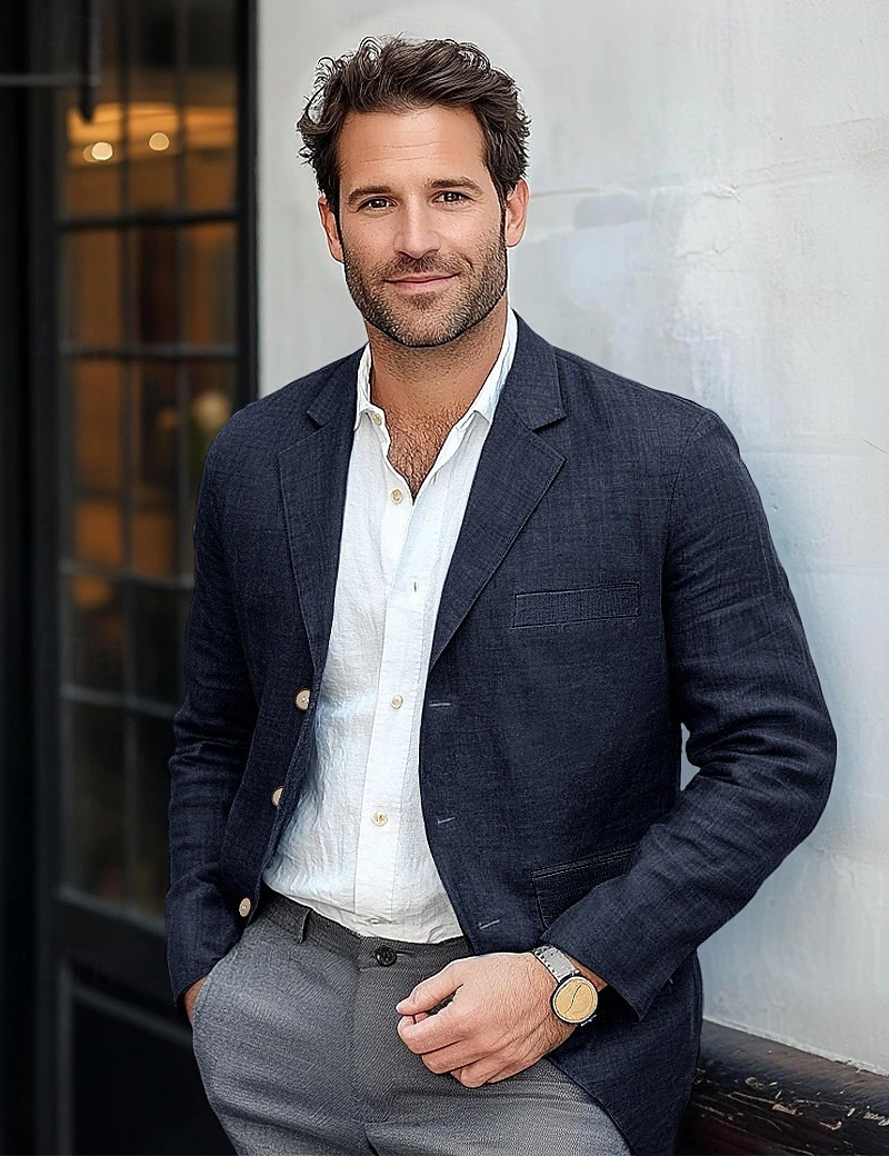 Men's Lightweight Linen Jacket