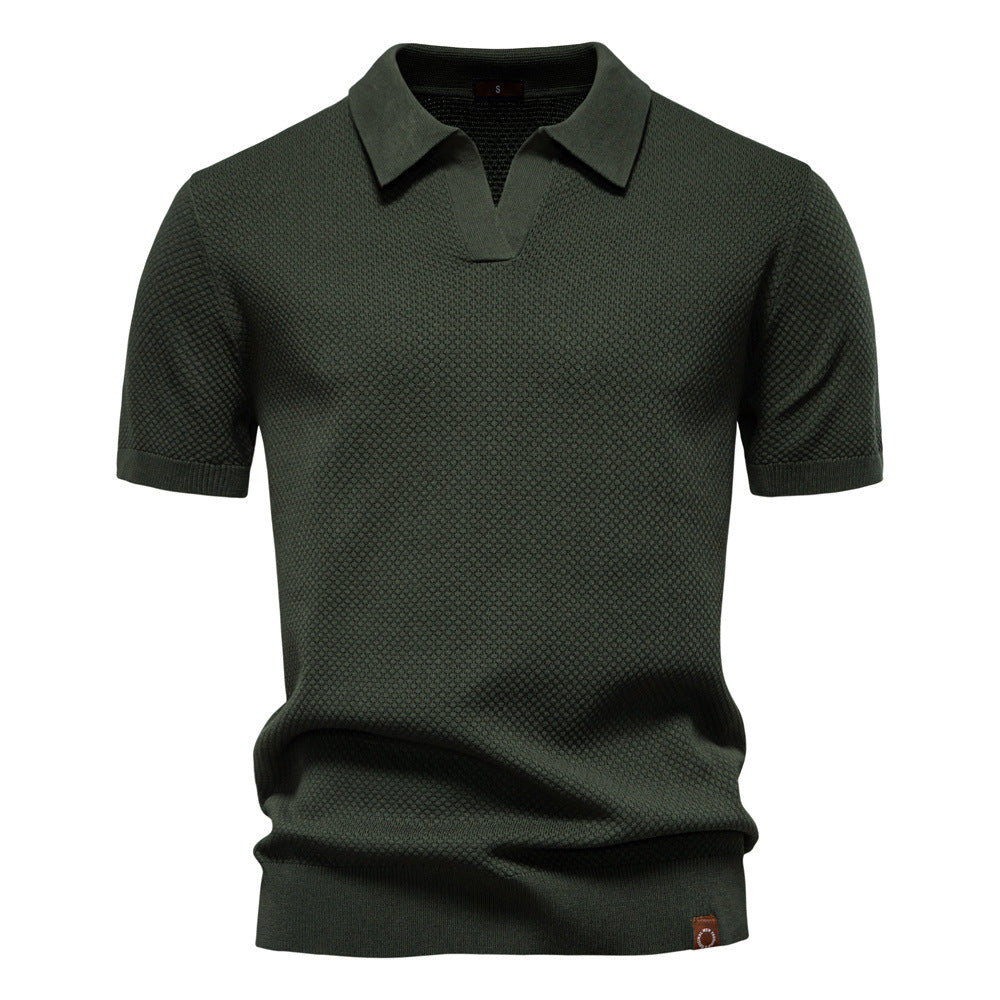 Men's Textured Knit Polo
