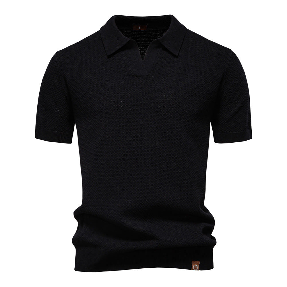 Men's Textured Knit Polo