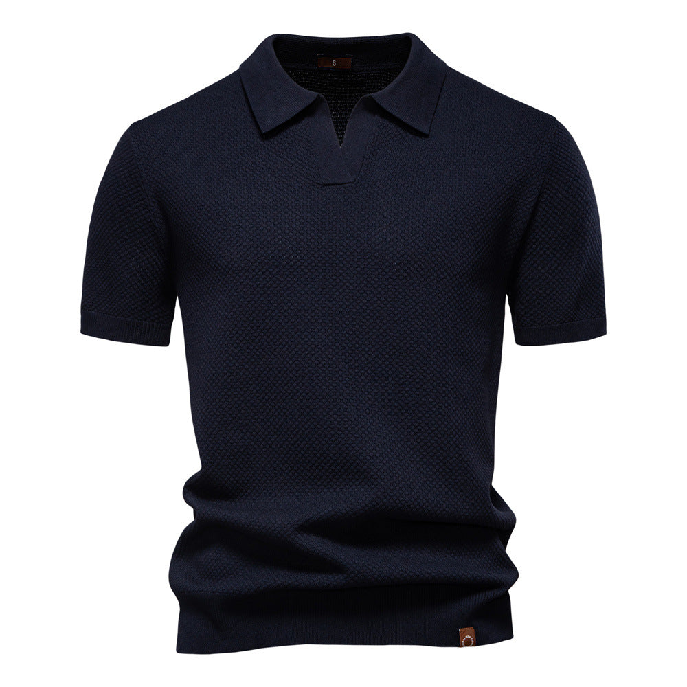 Men's Textured Knit Polo