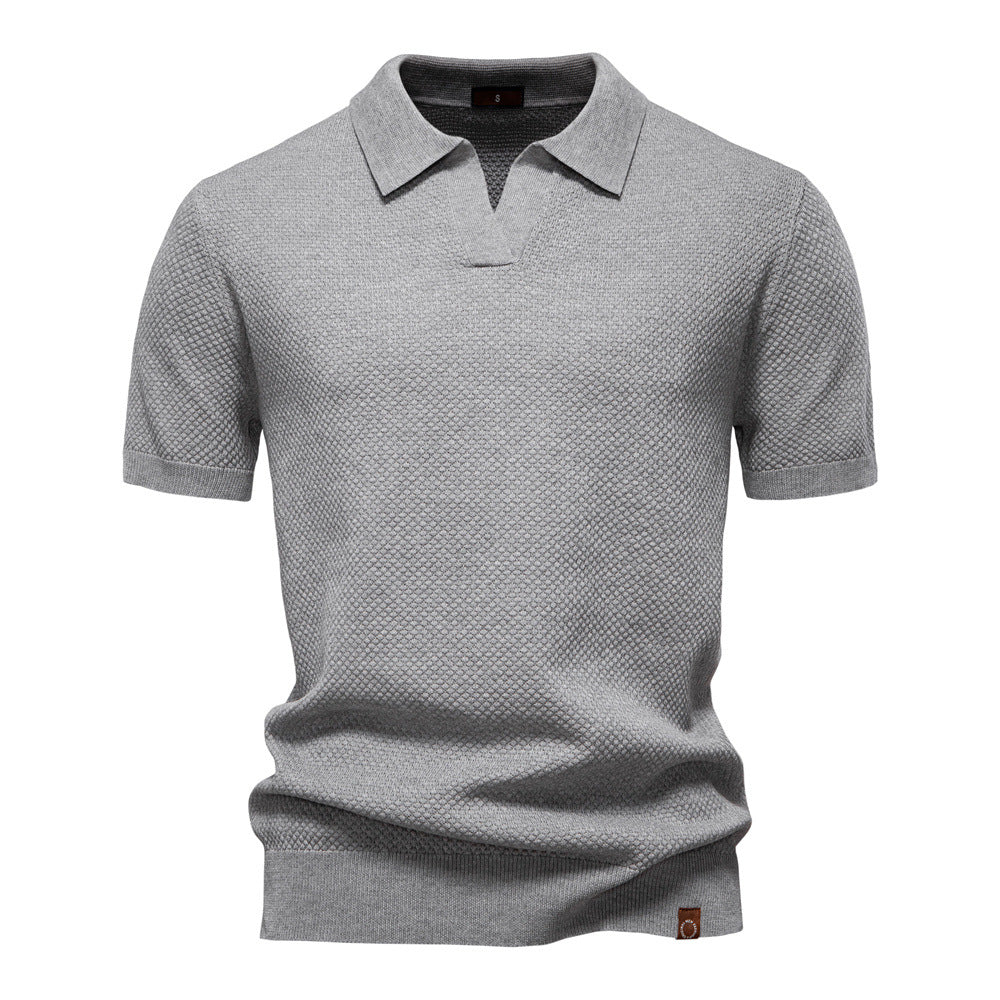 Men's Textured Knit Polo