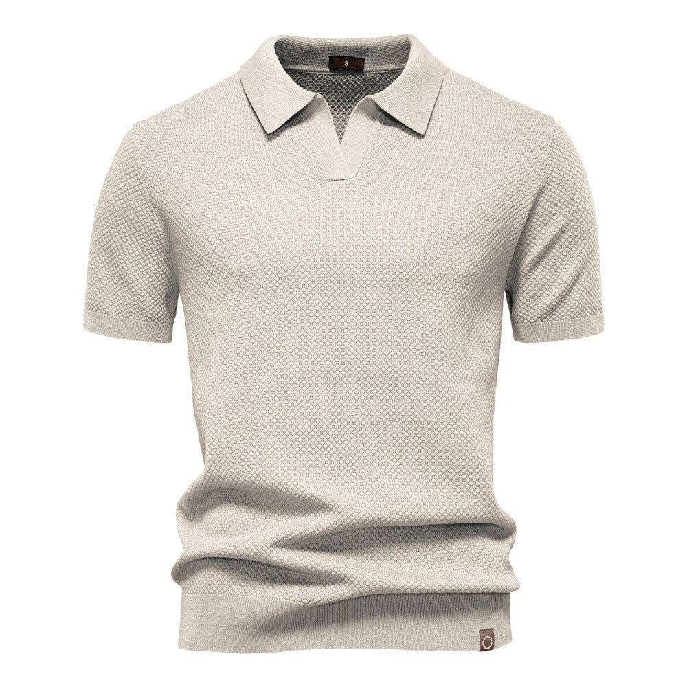 Men's Textured Knit Polo