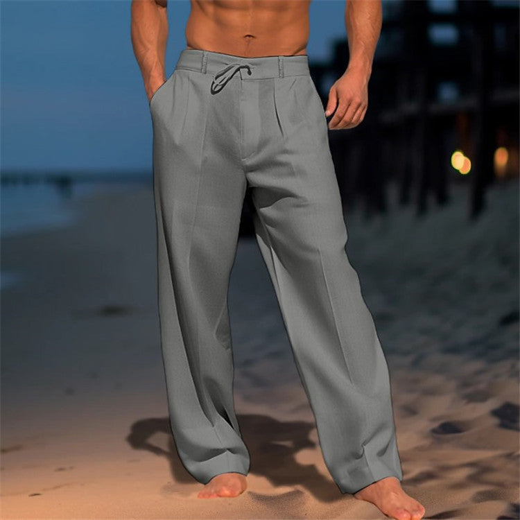 Men's Lightweight Relaxed Fit Drawstring Trousers