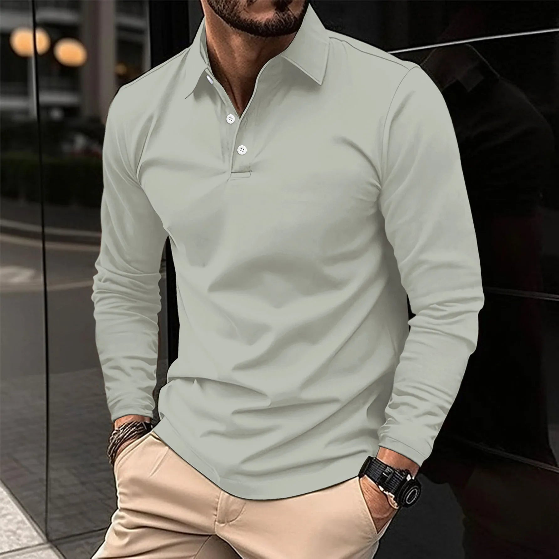 Men's Classic Long Sleeve Polo