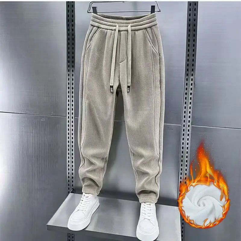 Men's Corduroy Fleece Casual Joggers