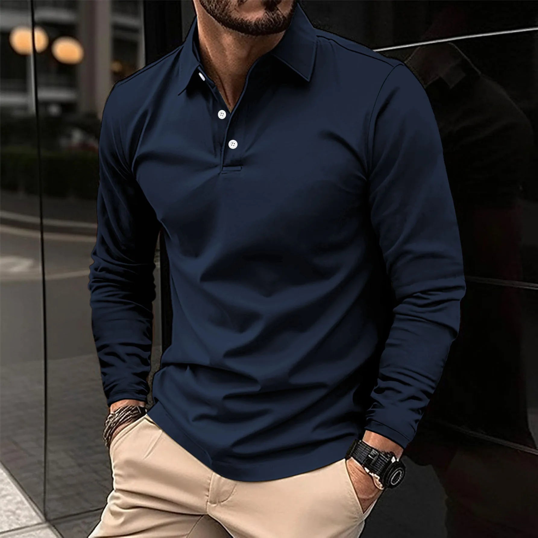 Men's Classic Long Sleeve Polo