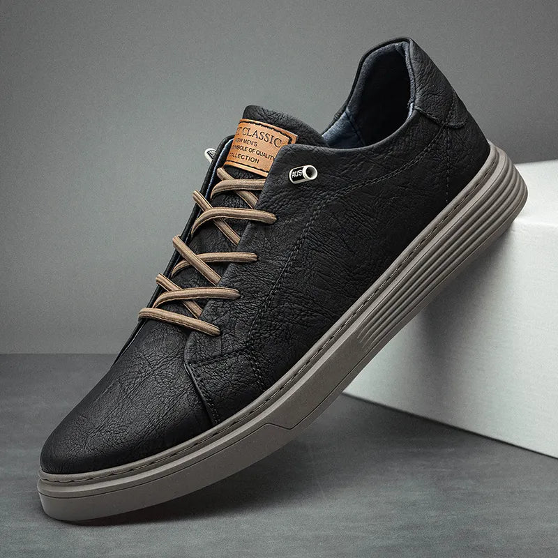 Men's Classic Comfort Faux Leather Sneakers