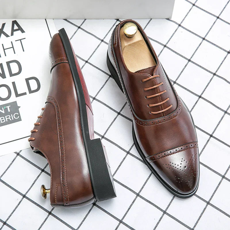 Men's Leather Brogue Shoes