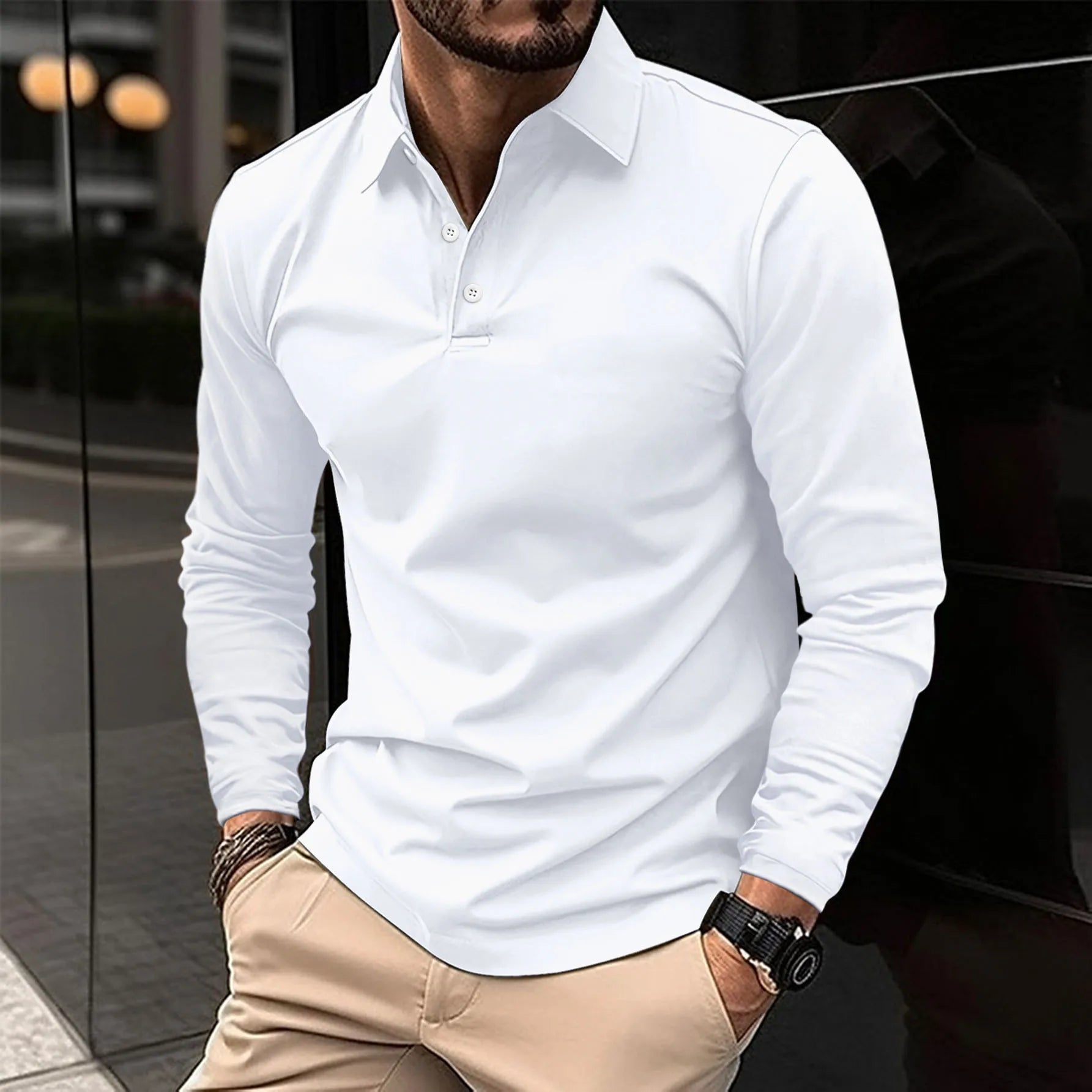 Men's Classic Long Sleeve Polo
