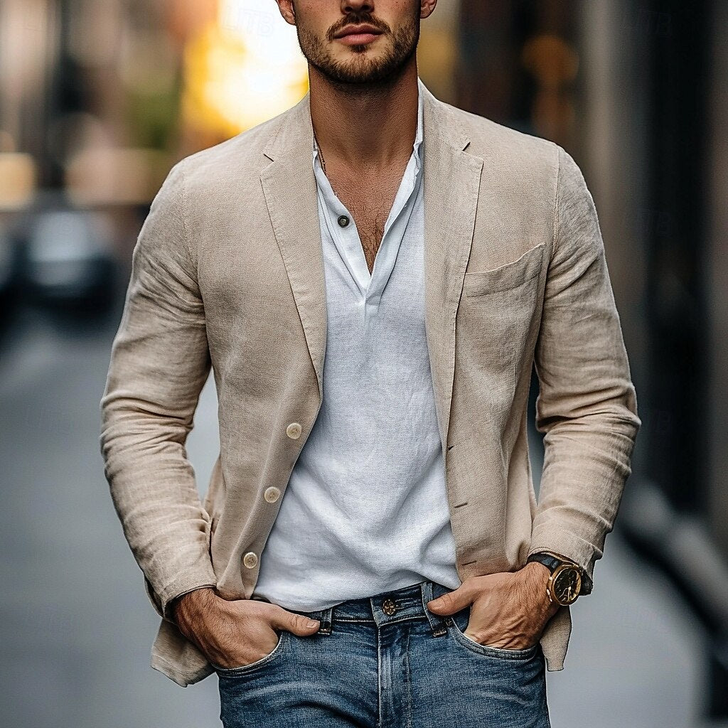Men's Lightweight Linen Jacket