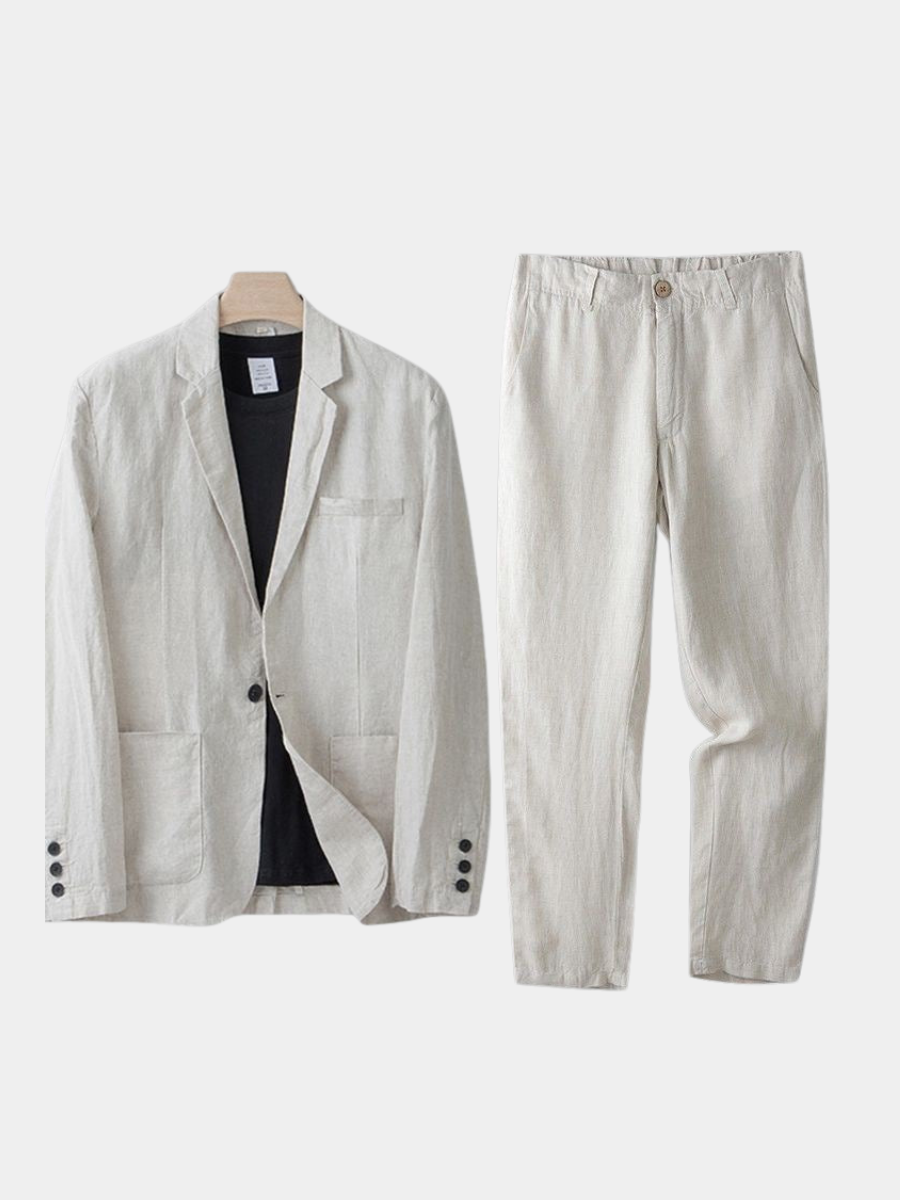 Men's Linen Suit Set
