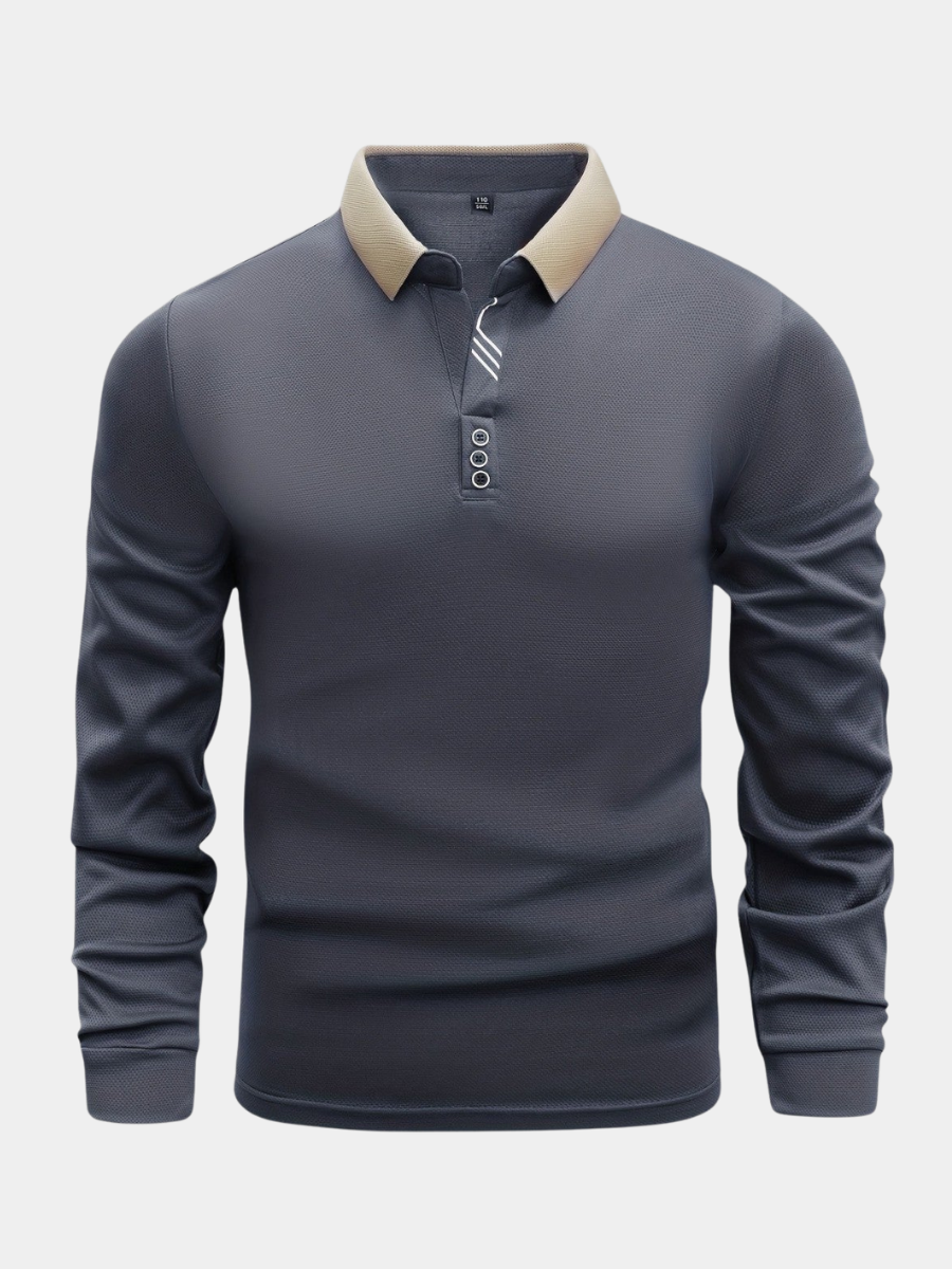 Men's Luxury Long Sleeve Polo