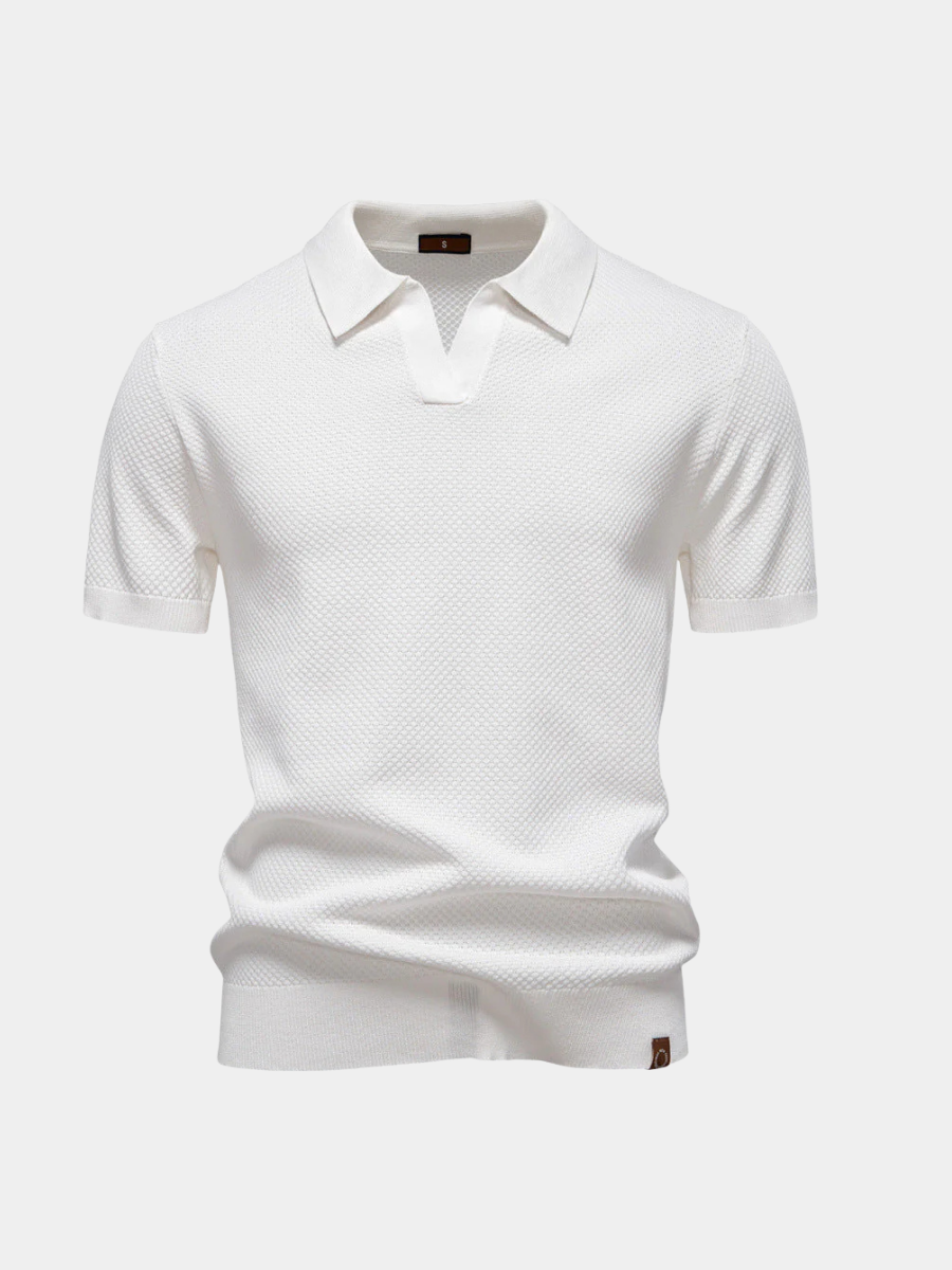 Men's Textured Knit Polo