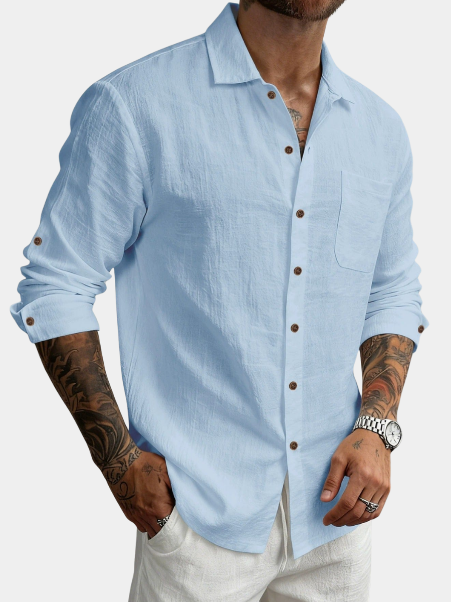 Men's Textured Cotton Shirt