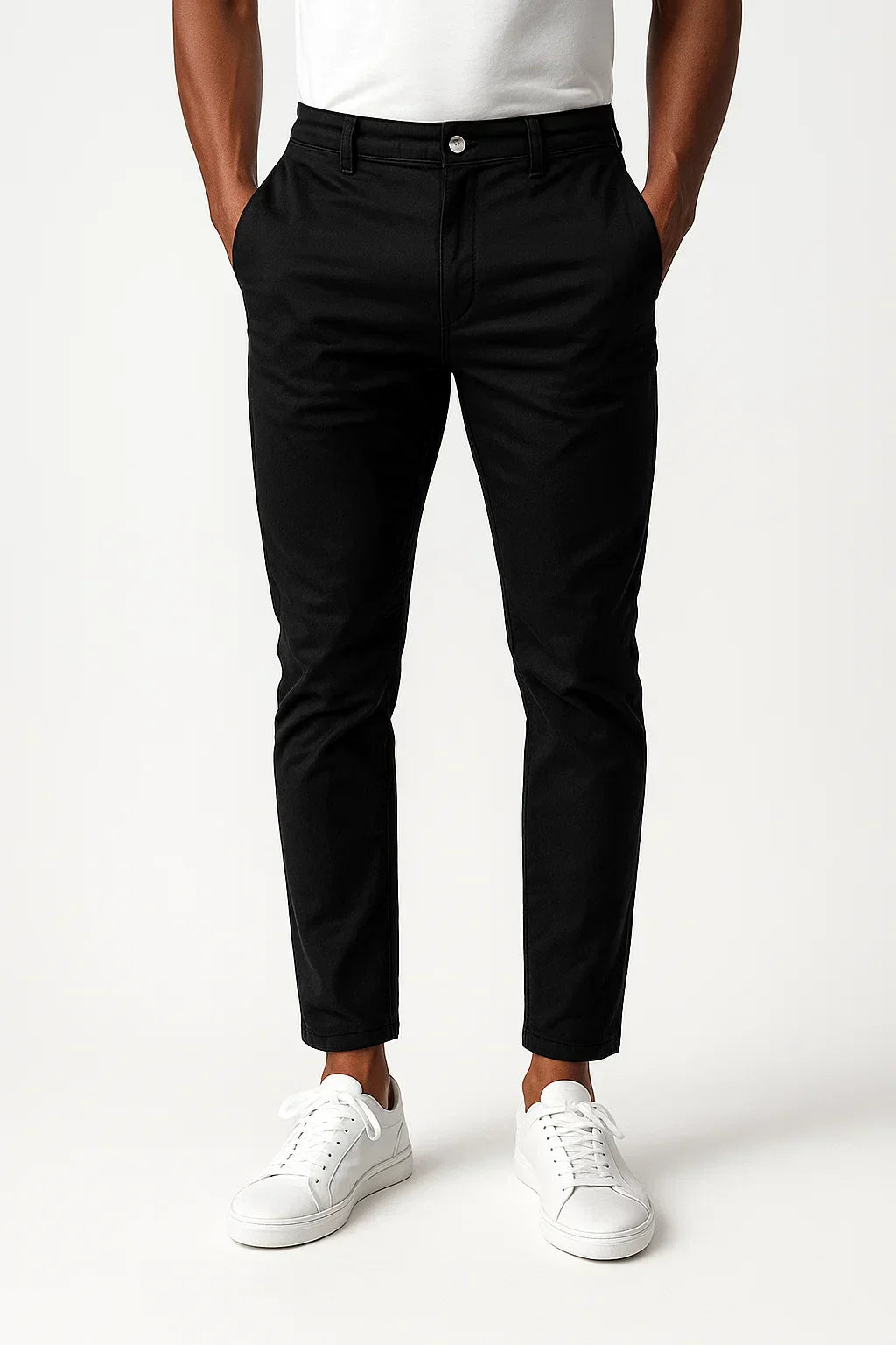 Men's Chino Pants Khaki Stretch Fabric Modern Fit