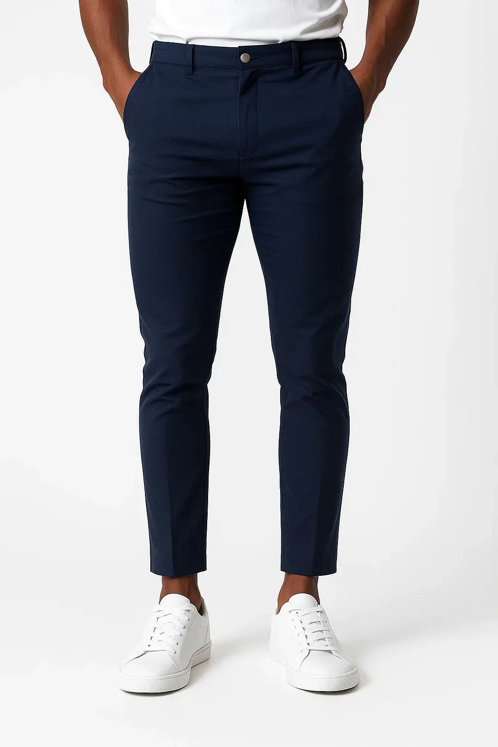 Men's Chino Pants Khaki Stretch Fabric Modern Fit