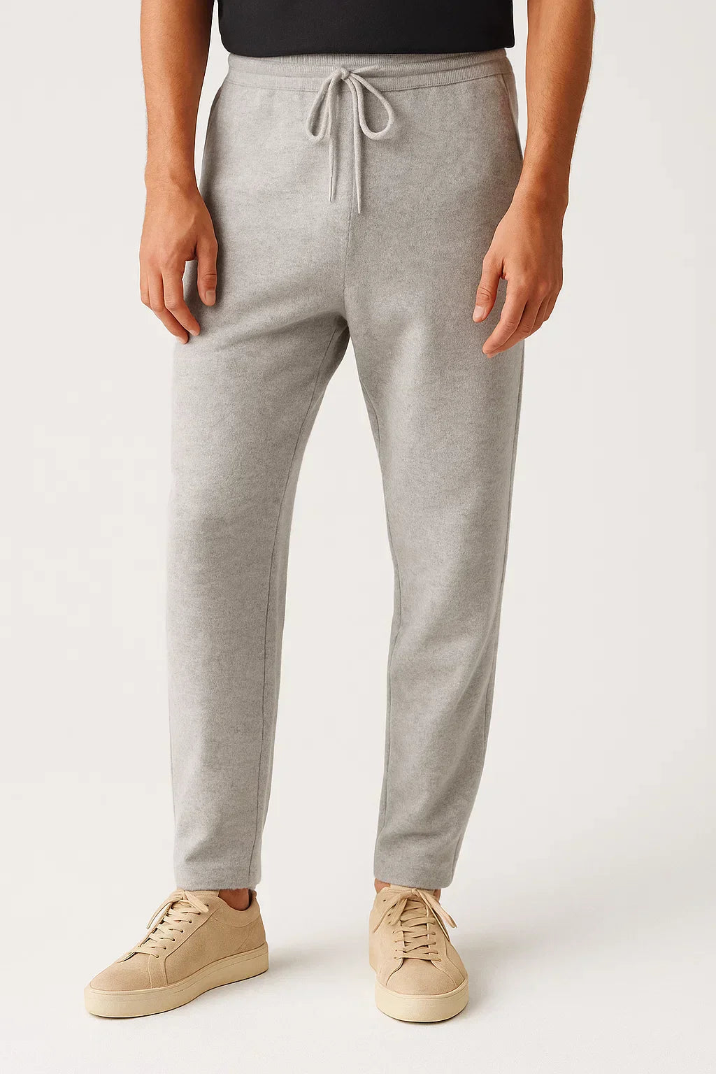 Men's Pants Merino Wool High Waist Thick Casual Warm