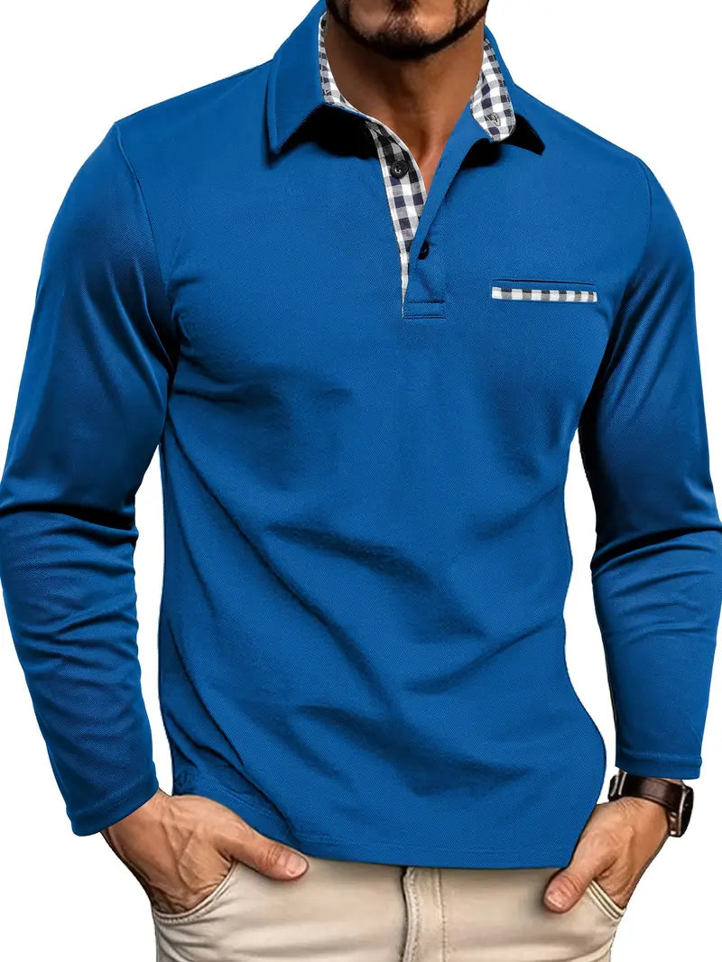 Men's Long Sleeve Summer Polo Shirt